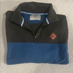 Kimes Ranch XXL Quarter Zip Pullover Western Workwear Blue Olive Green